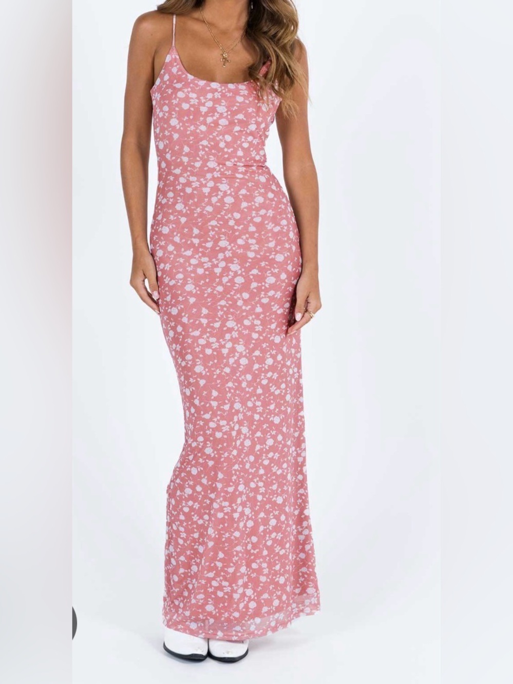 Princess Polly Knox Pink Floral Maxi Slip Dress Size 4‎ Y2K 90 Blossom Coquette